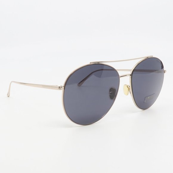 Tom Ford TF757 28A 59mm CLEO Gold/Grey Double Bridge Pilot New Sunglasses. - Picture 3 of 7